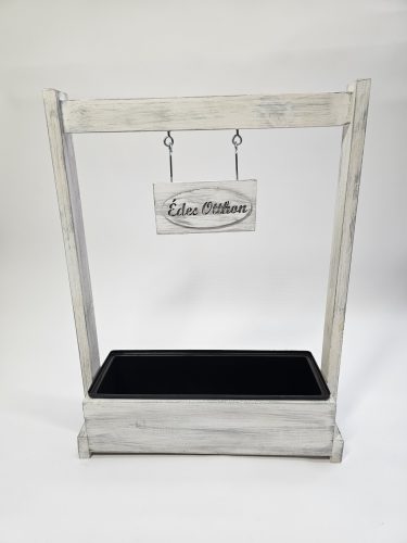 Balkon láda („Édes otthon” felirattal)